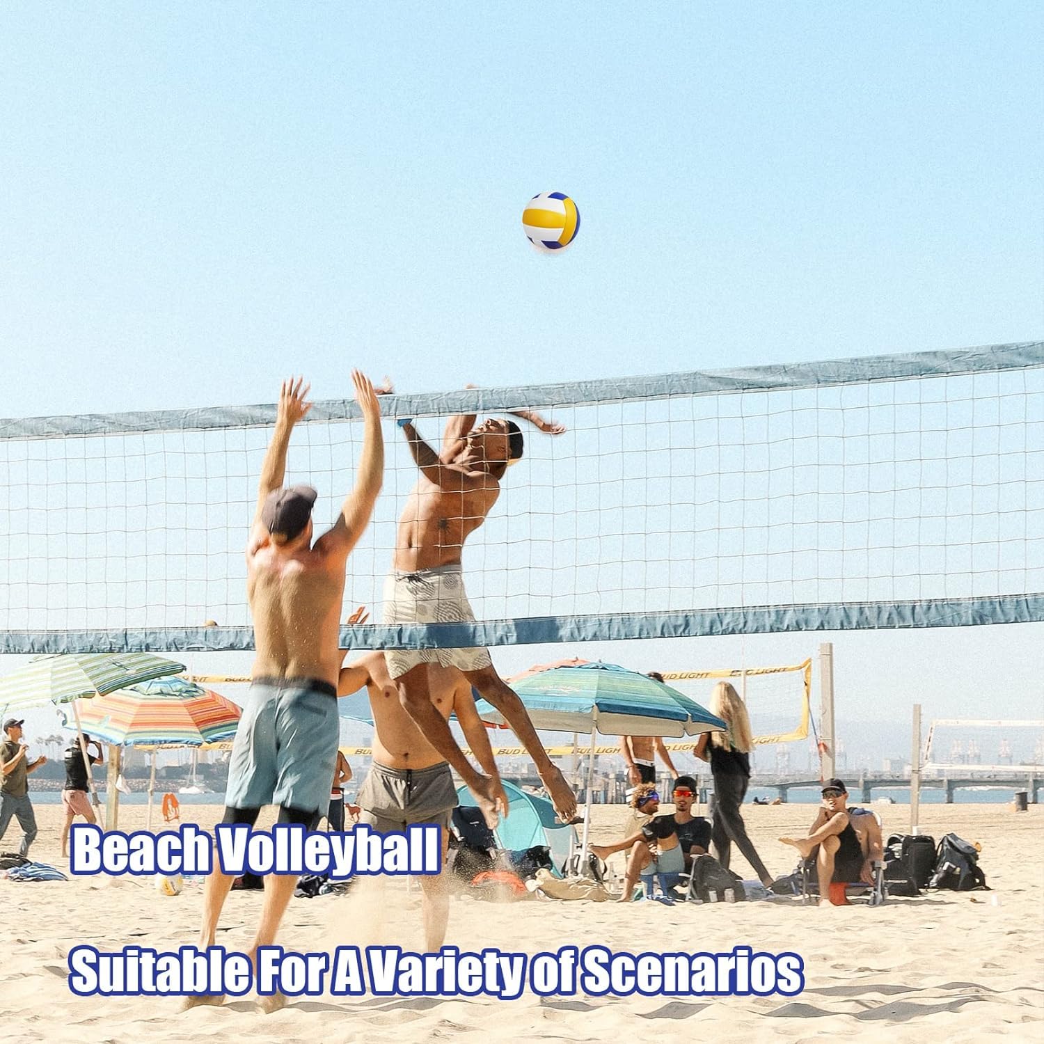 Magicorange volleyball inside breathable mesh bag for convenient transport and storage
