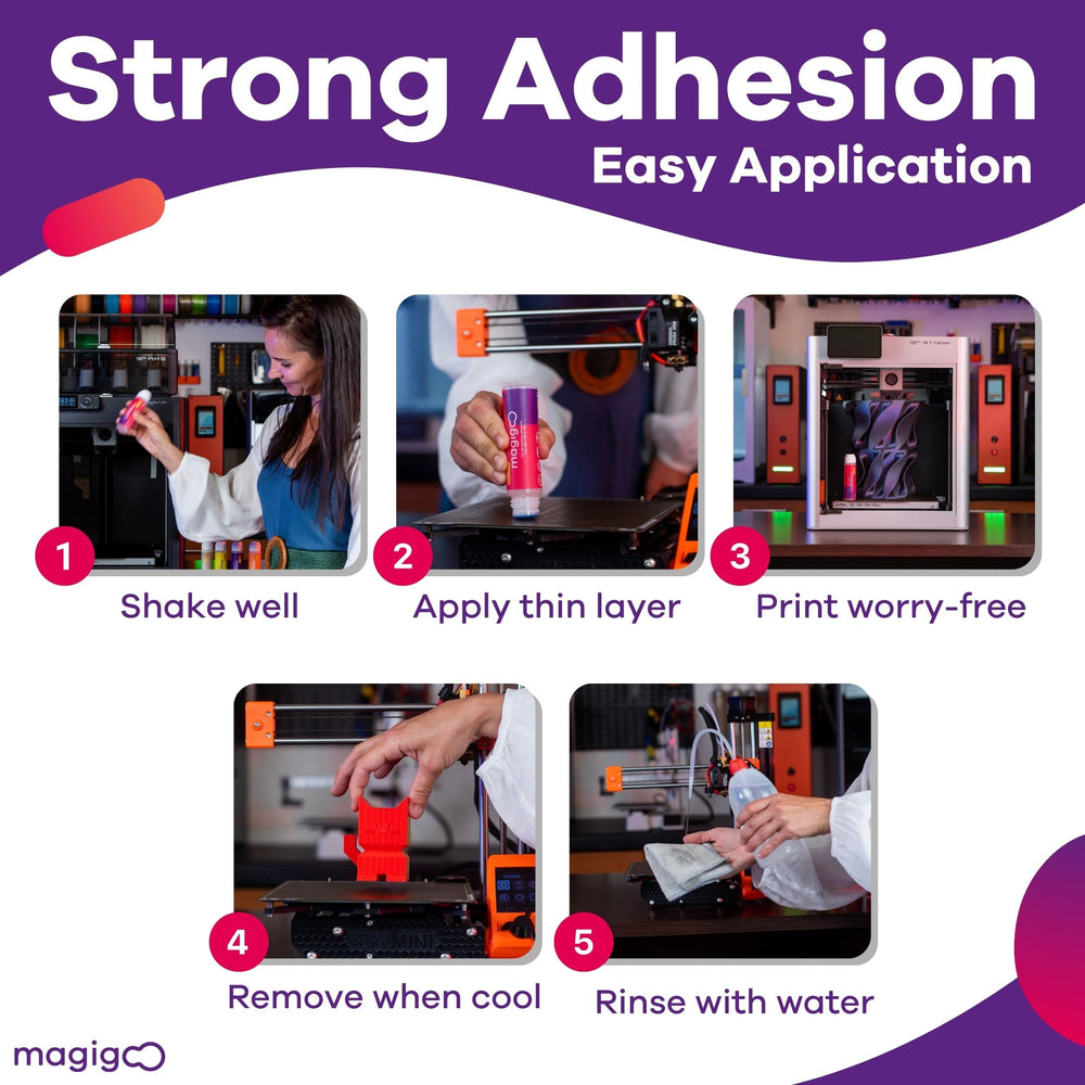 Magigoo being applied to build plate showing easy, even spread benefit
