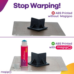 Close-up of Magigoo film texture demonstrating thin, consistent coating