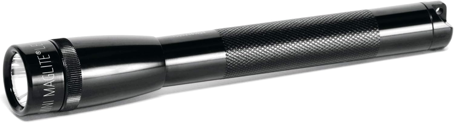 MagLite Mini Pro front view showing compact flashlight and lens for reliable illumination