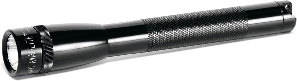 MagLite Mini Pro front view showing compact flashlight and lens for reliable illumination