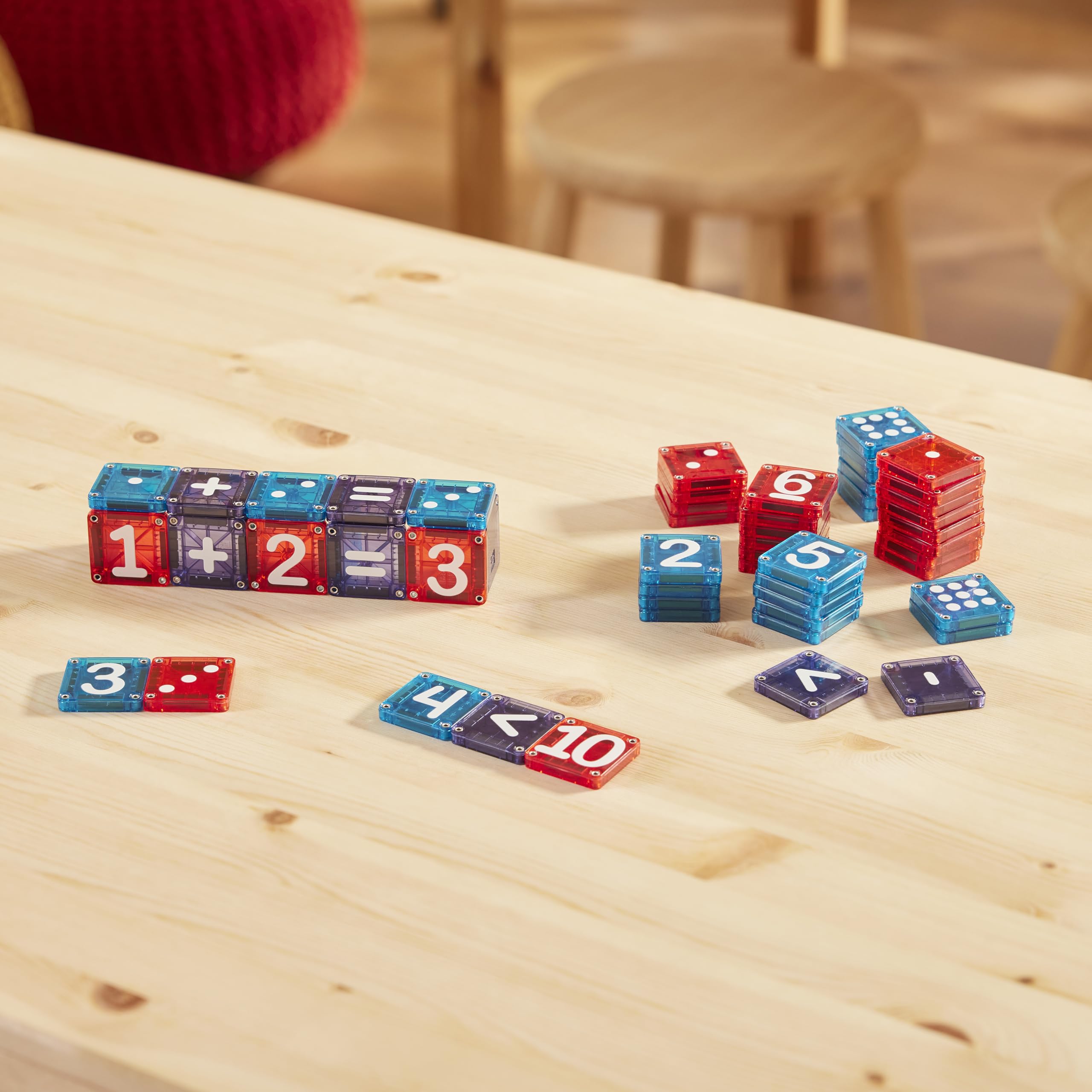 MAGNA-TILES dot tiles detail showing counting visuals to support one-to-one correspondence