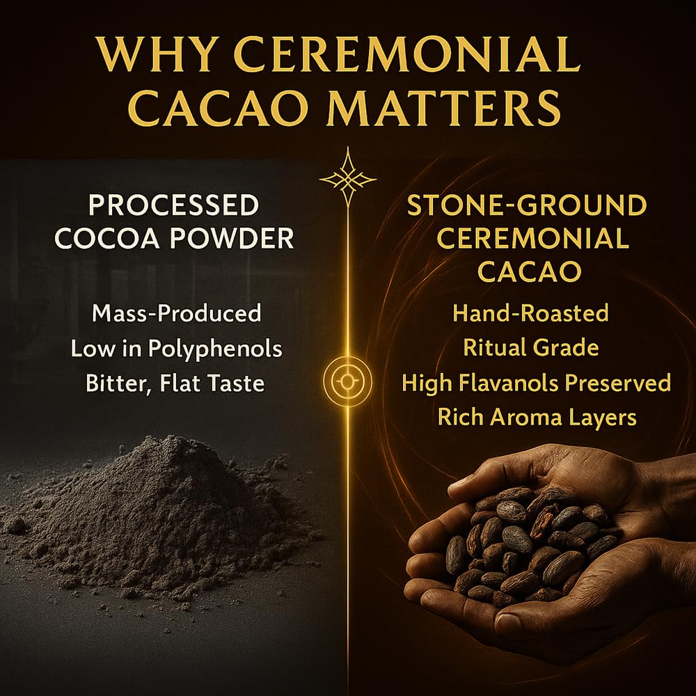Maia Ceremonial cacao whisked in bowl as ceremonial drink for smooth sustained energy