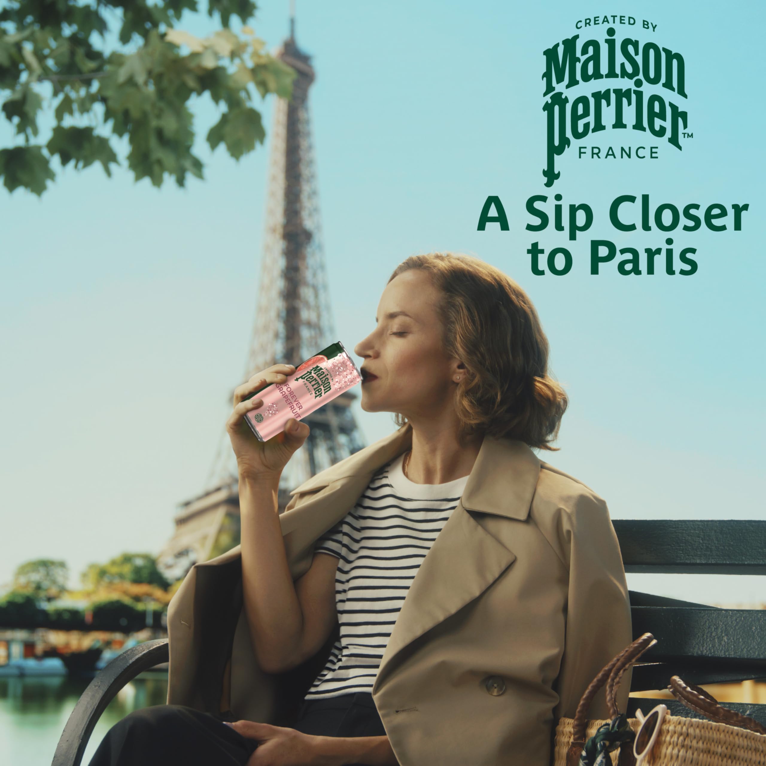 Maison Perrier can top with pull-tab featuring convenient opening and on-the-go use