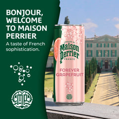Maison Perrier close-up of effervescence showcasing lively bubbles and refreshing texture