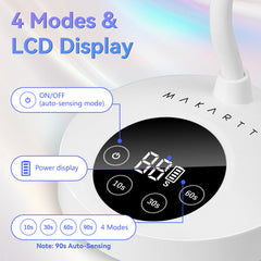 Makartt LCD screen and timer buttons for clear settings and battery info