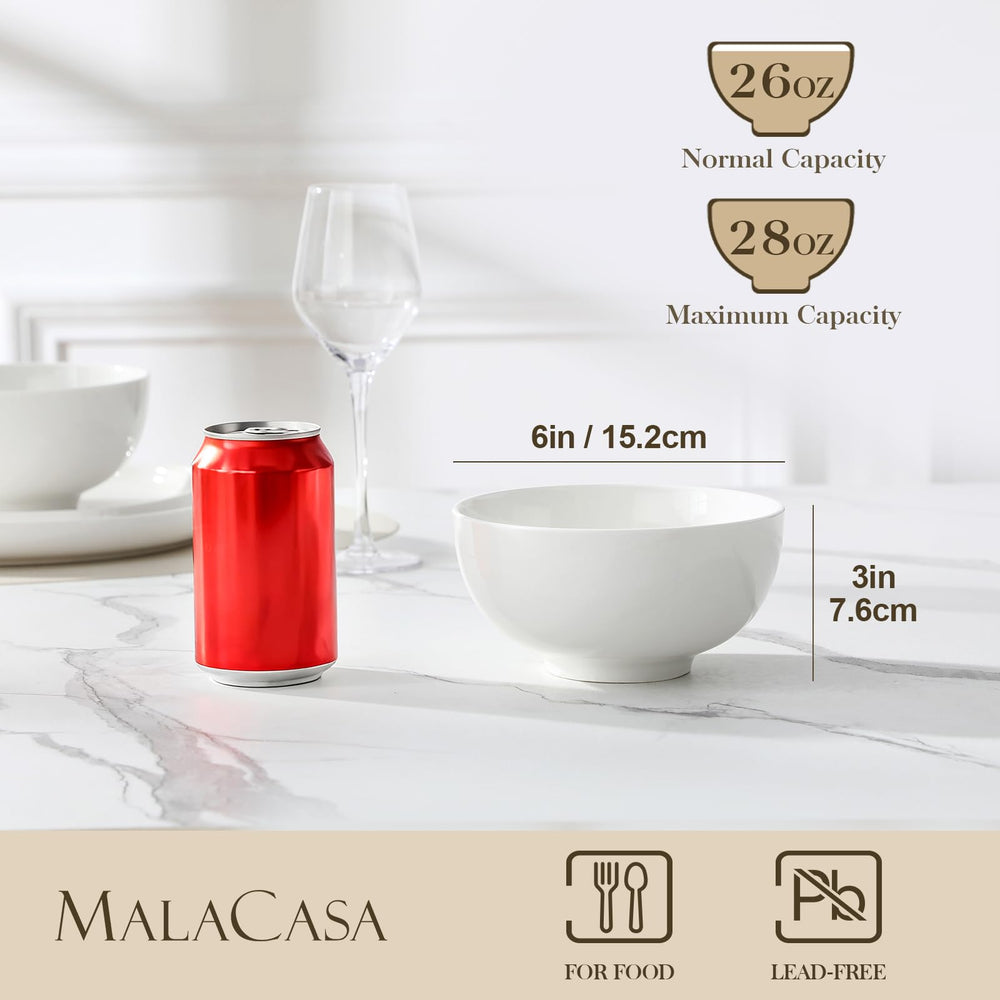MALACASA top-down stacked bowls highlighting compact storage and clean interior finish