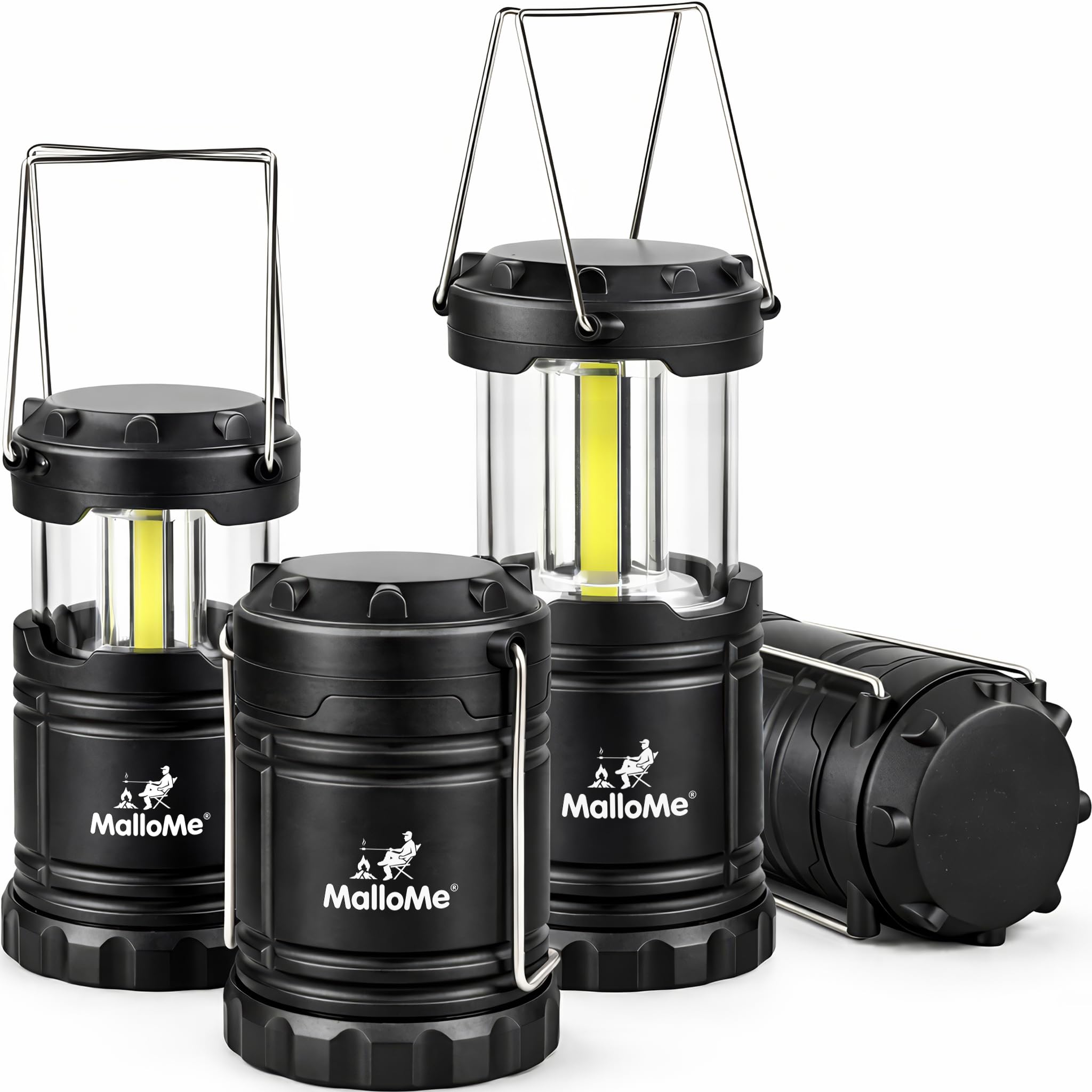 MalloMe front view lantern showing bright even 360° light benefit