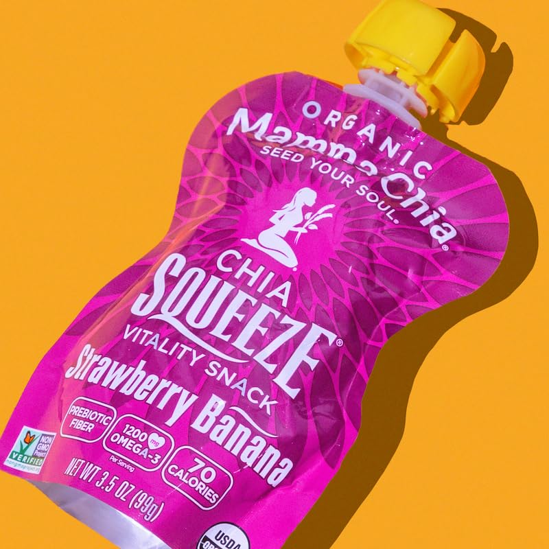 Mamma Chia stacked 24-pack in pantry conveying value and ready availability