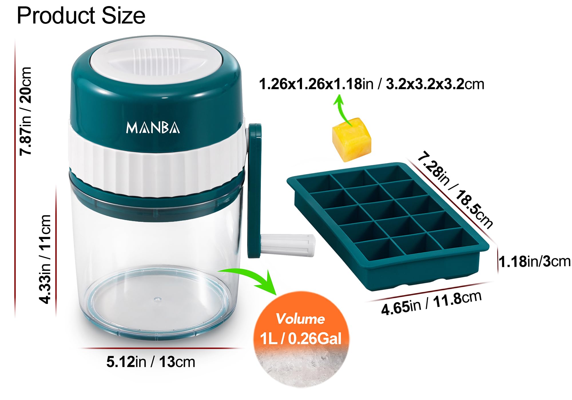 MANBA next to a drinking glass showing scale and countertop fit