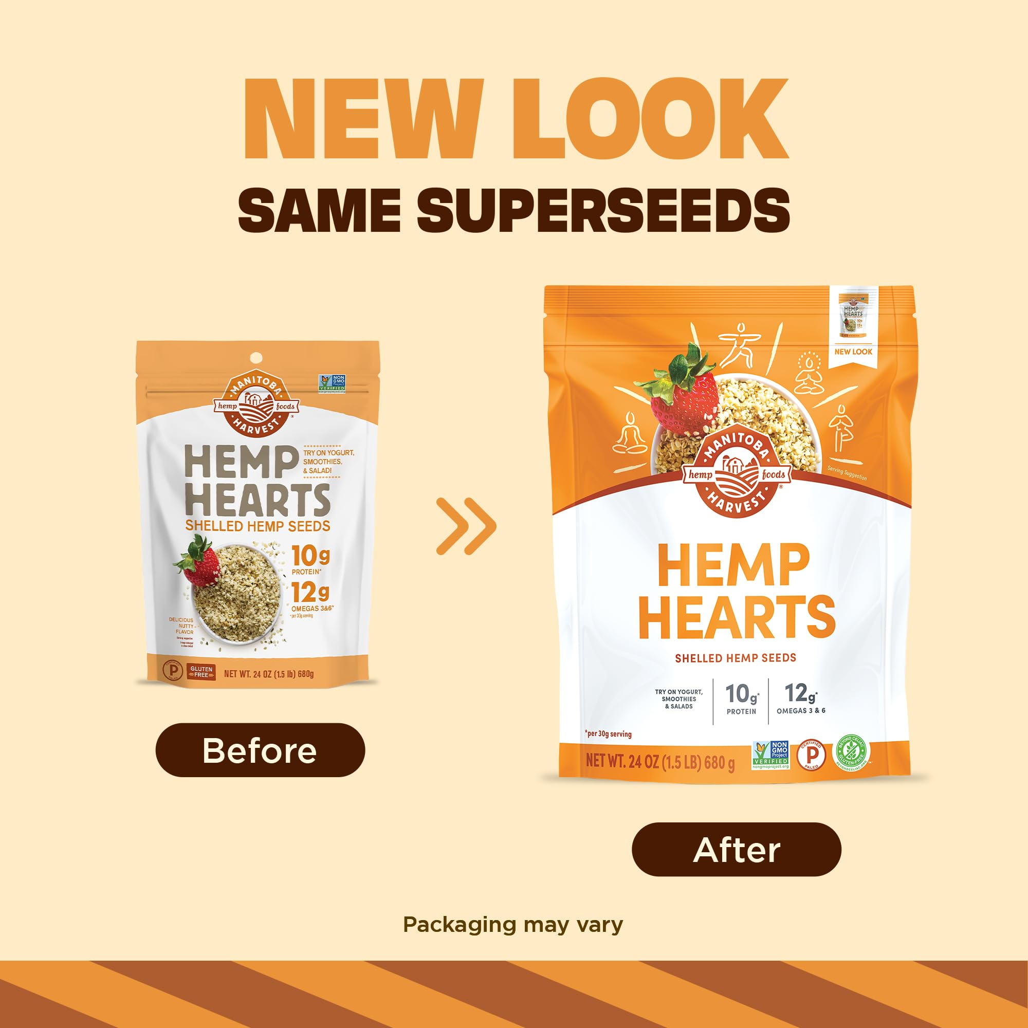 Manitoba Harvest hemp hearts on a spoon ready to add protein