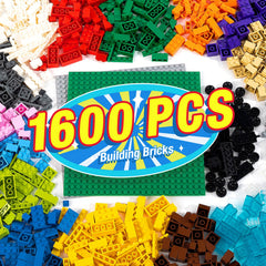 MANNIDOO front packaging showing full 1600-piece set and included accessories for family fun