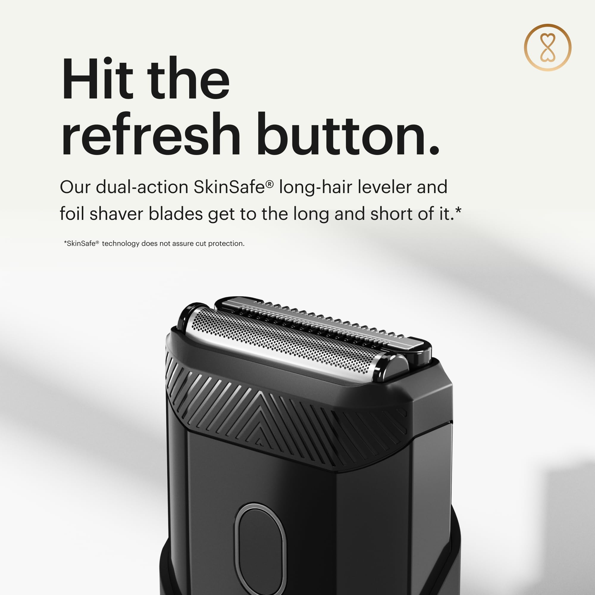 MANSCAPED held in hand to show compact scale and easy pocketability benefit