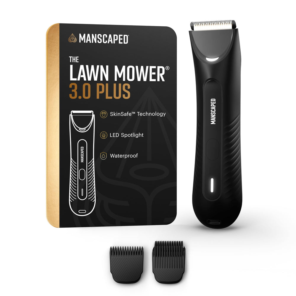 MANSCAPED Lawn Mower 3.0 Plus front view showing compact design and control