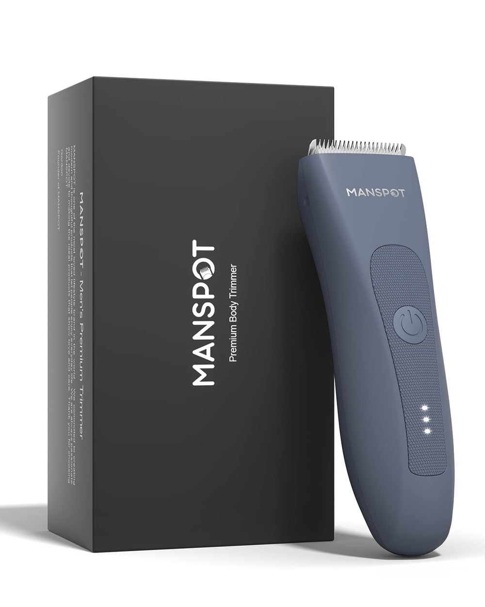 MANSPOT front view of trimmer showing ergonomic grip for comfortable handling