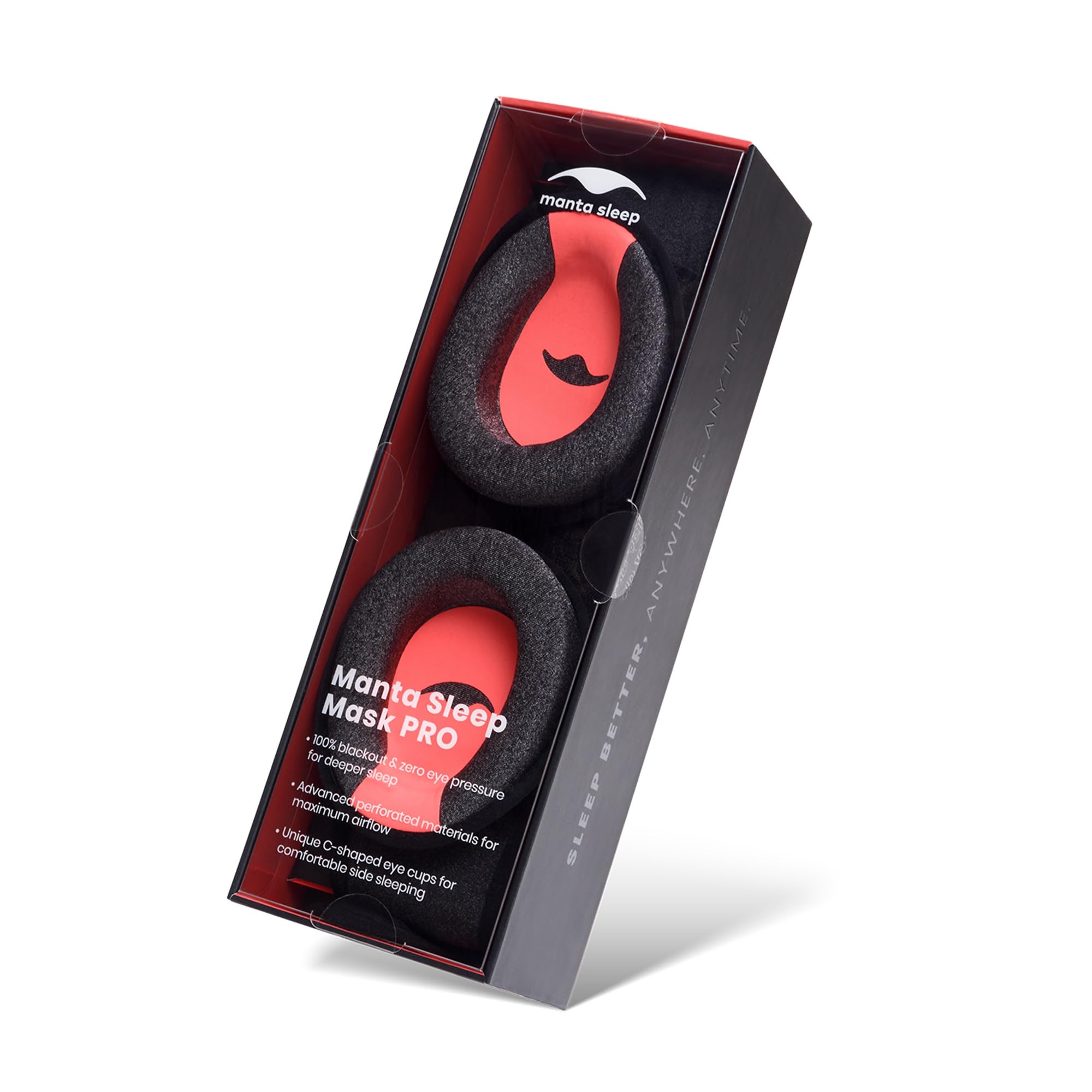 Manta Sleep label and care tag showing premium materials care