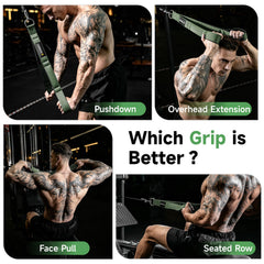 MANUEKLEAR in-use during tricep pushdown showing improved range of motion