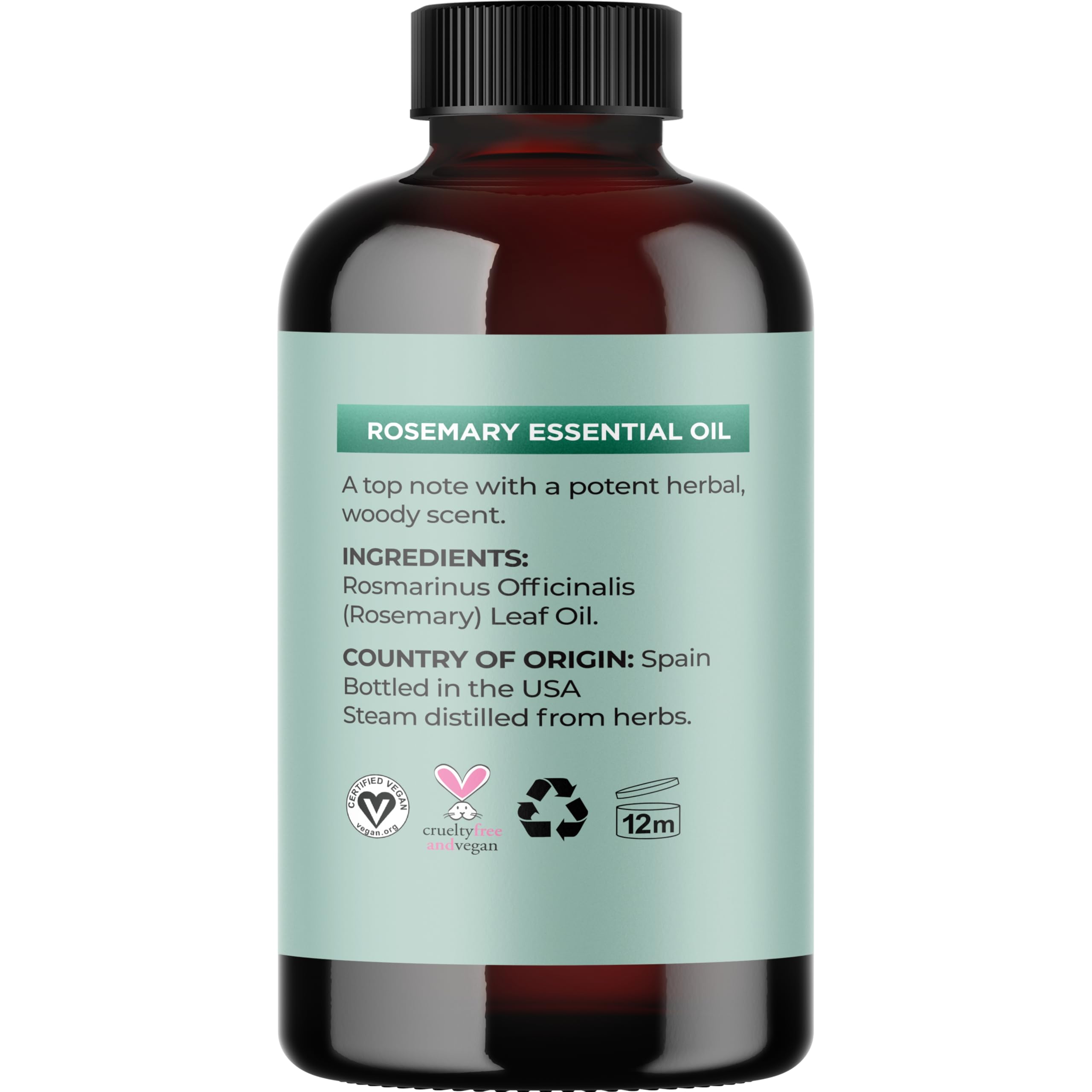 maple holistics label close-up listing rosemary oil purity for confident selection