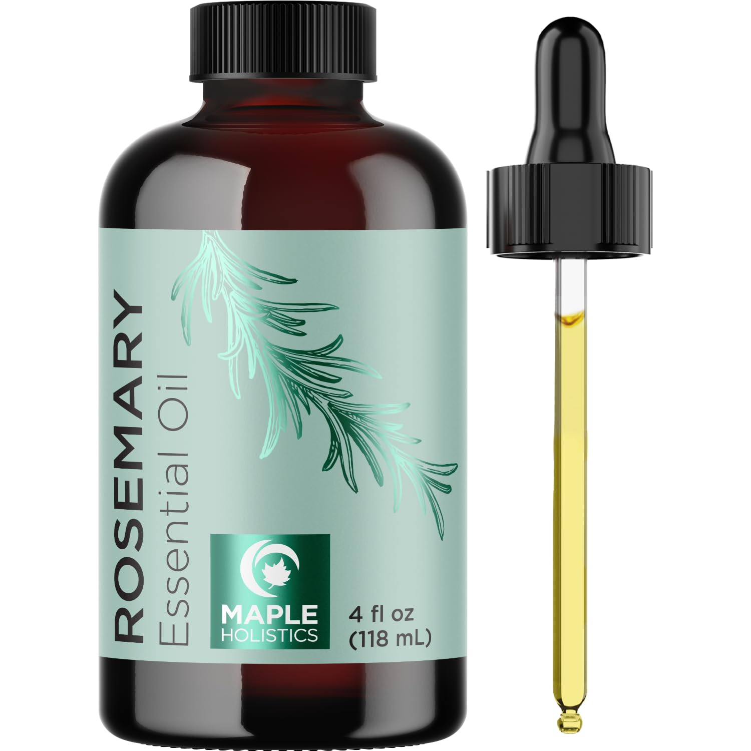maple holistics rosemary mixed into carrier oil to show dilution and safe use