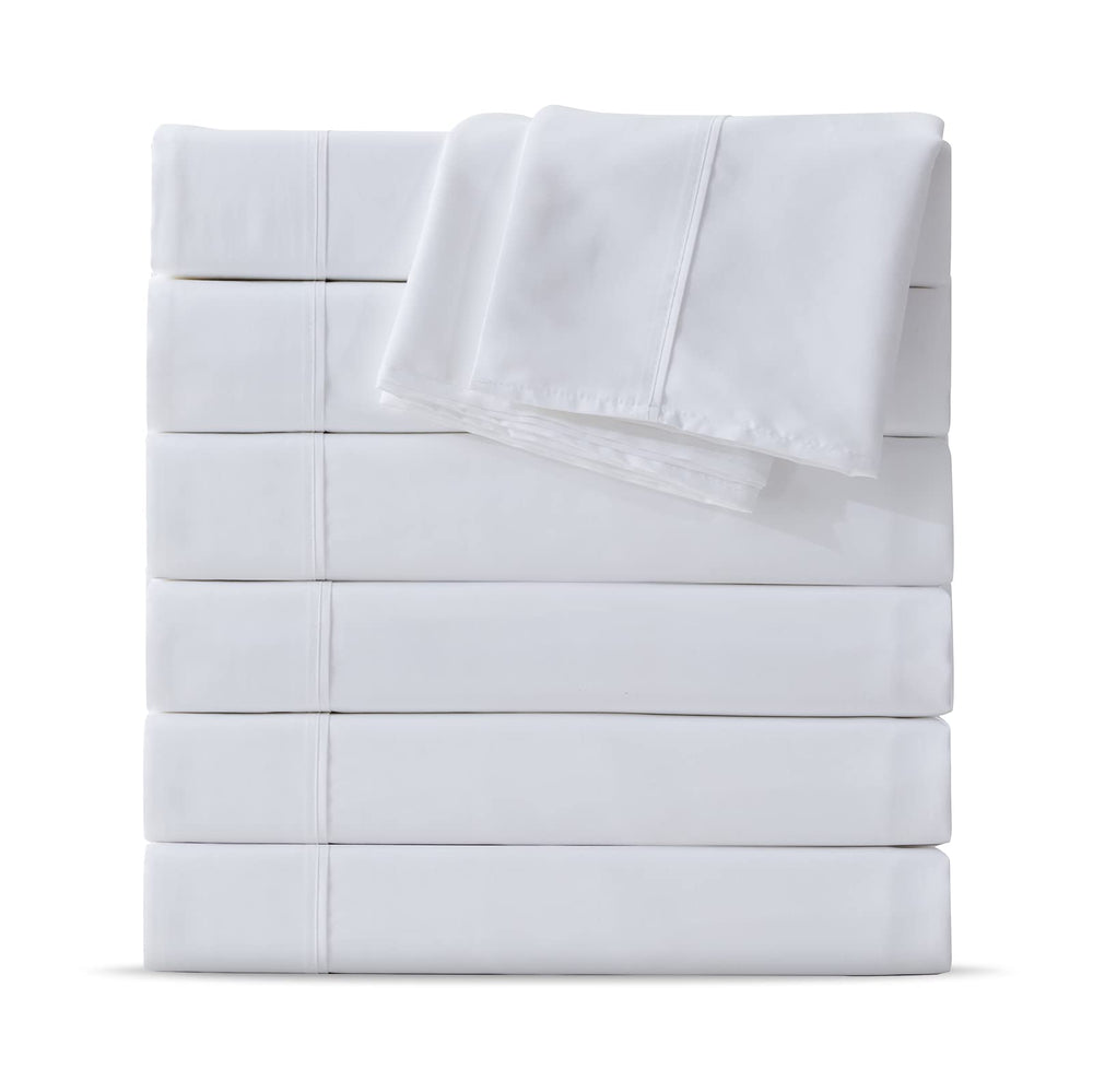 Maple&Stone front packaging showing six twin flat sheets and convenience