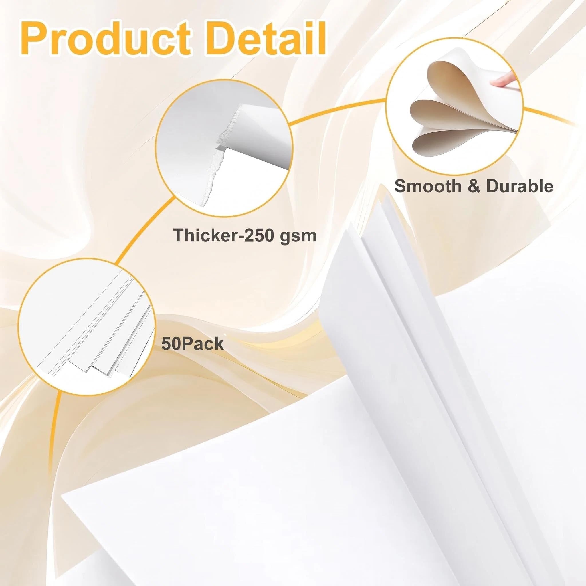 MARACOL single sheet front view, bright white surface for visibility
