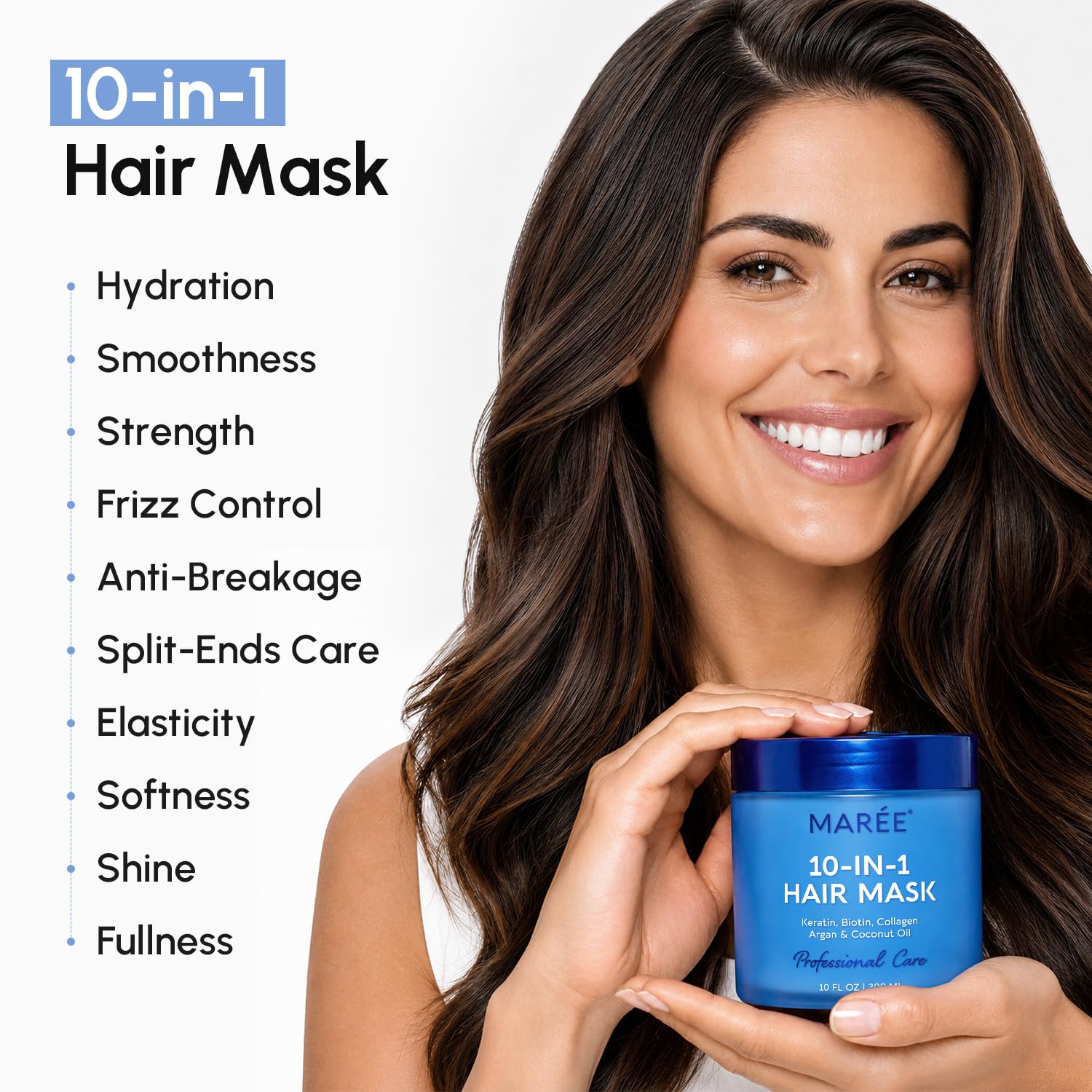 MAREE open jar showing creamy mask texture for deep hydration benefit