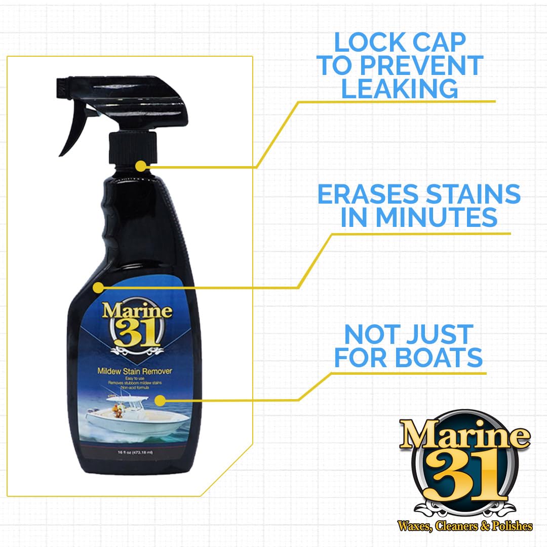 Marine 31 spray action removing mildew quickly on outdoor surface benefit