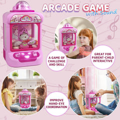 Marlrin child operating the claw machine at playtime, demonstrates fun interaction and concentration benefits