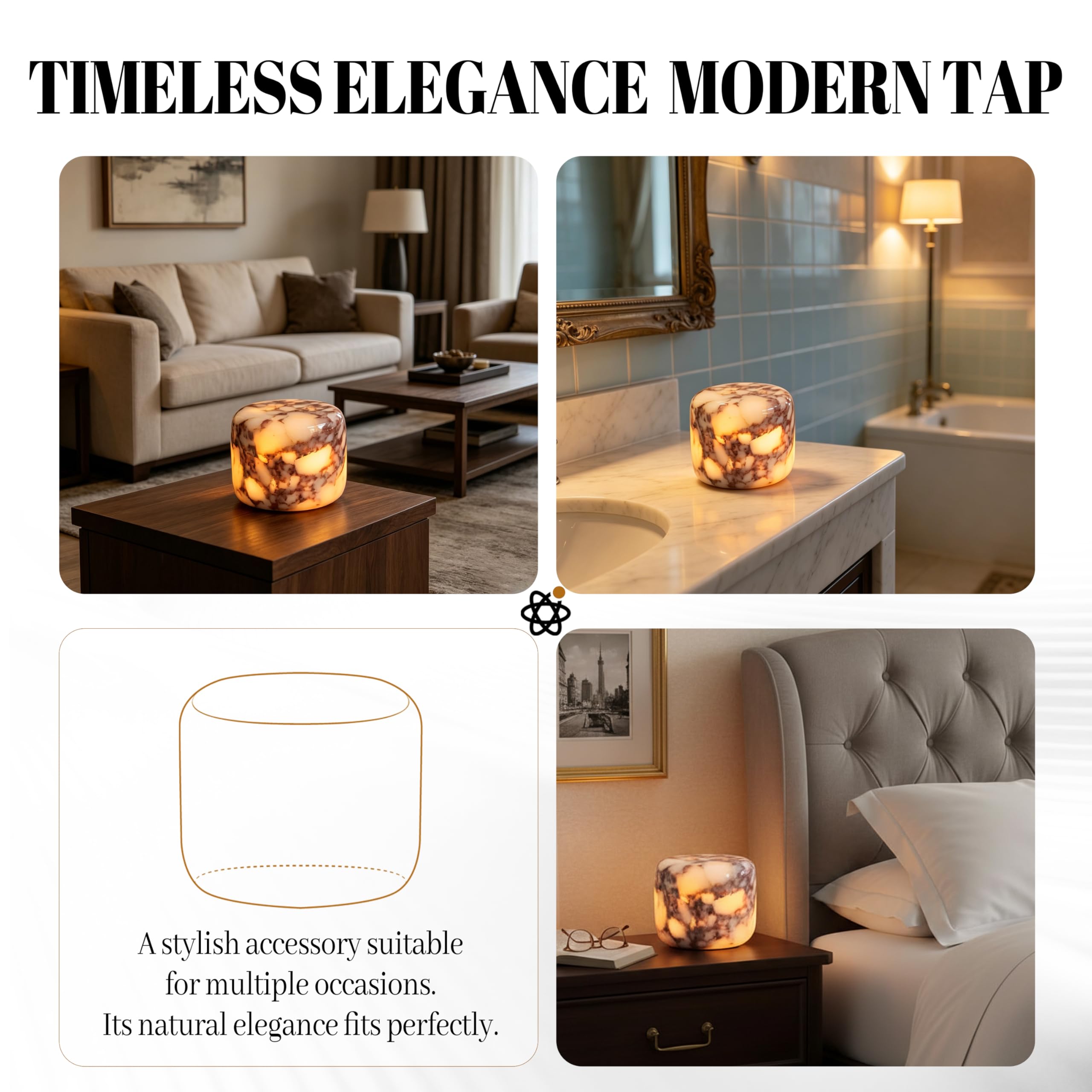 Marmor lamp USB-C charging port showing convenient rechargeable design