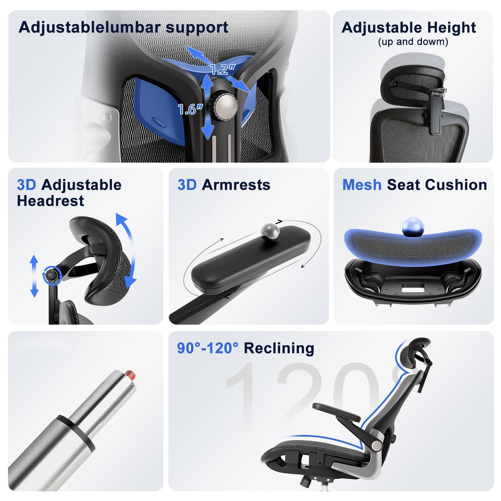 marrap 3D armrests demonstration showing flip, slide, and rotation flexibility