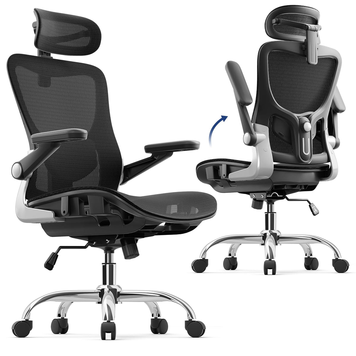 marrap front view full chair showing ergonomic profile and adjustable features