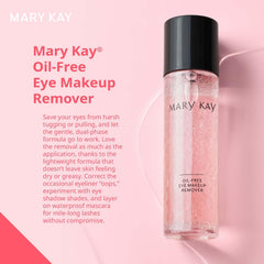 Mary Kay remover in use removing waterproof mascara with minimal rubbing for lash protection