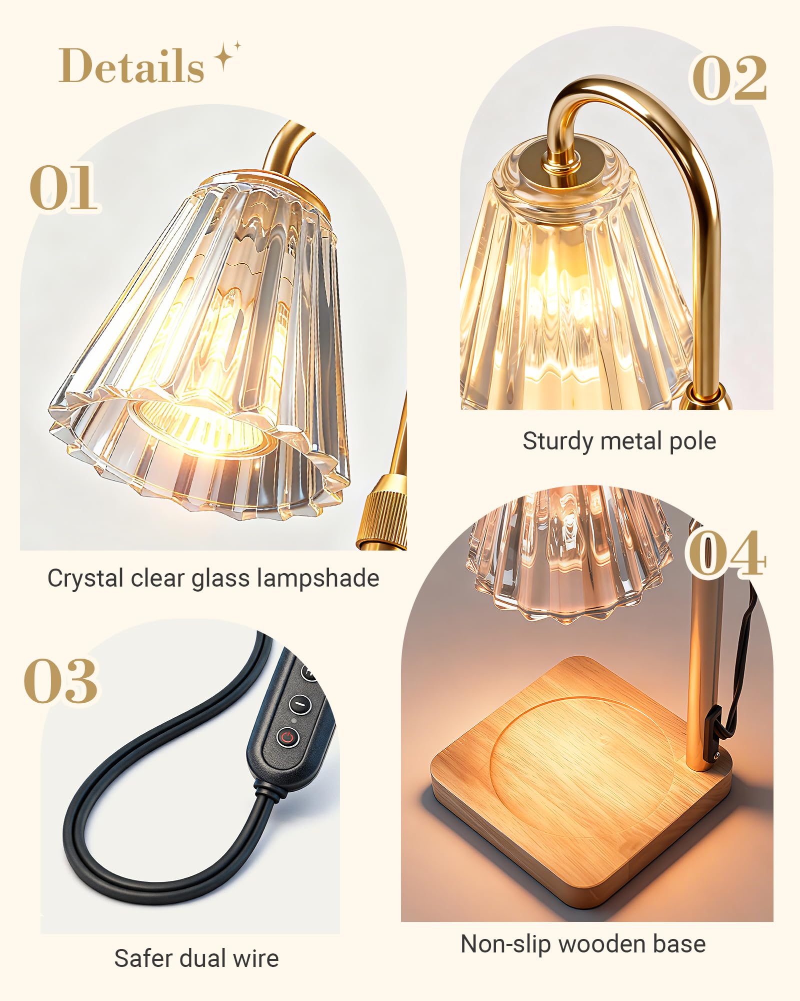 Marycele two included G10 50W bulbs displayed for immediate use and convenience