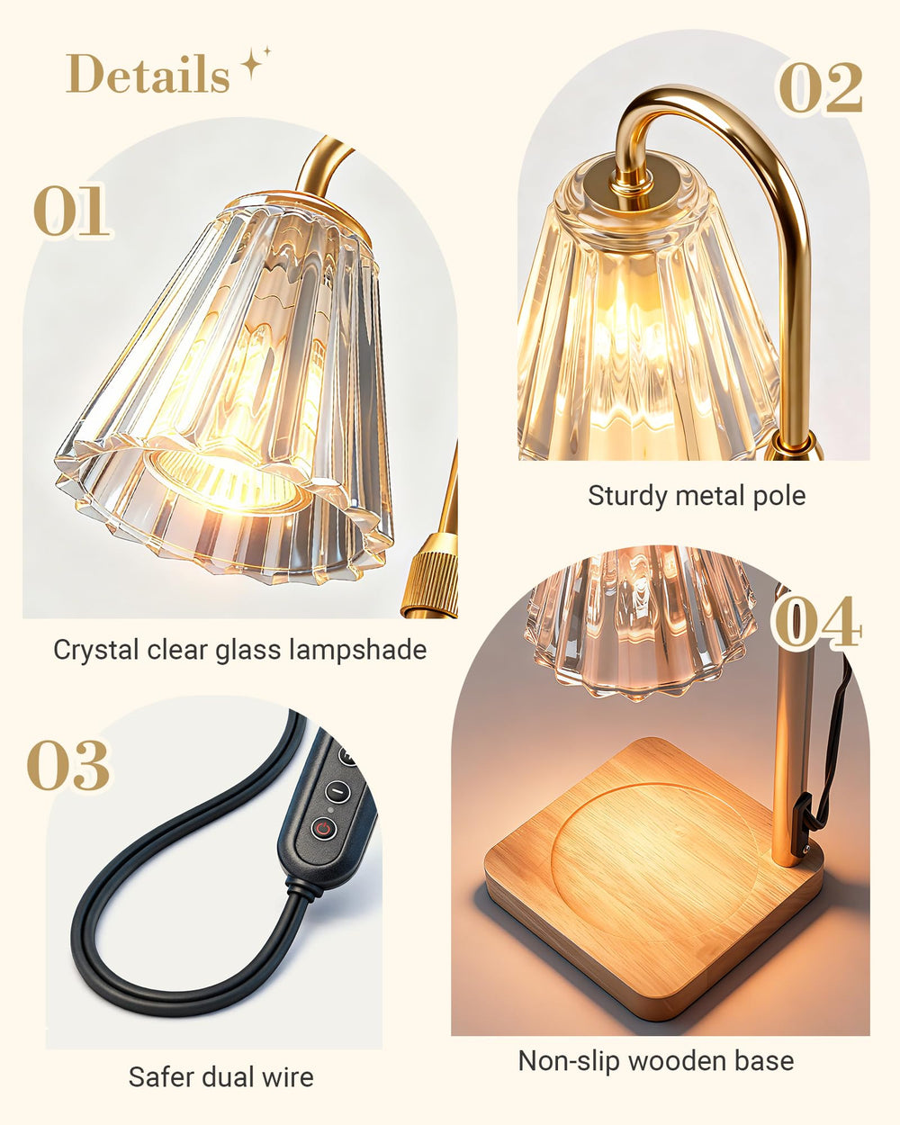 Marycele two included G10 50W bulbs displayed for immediate use and convenience