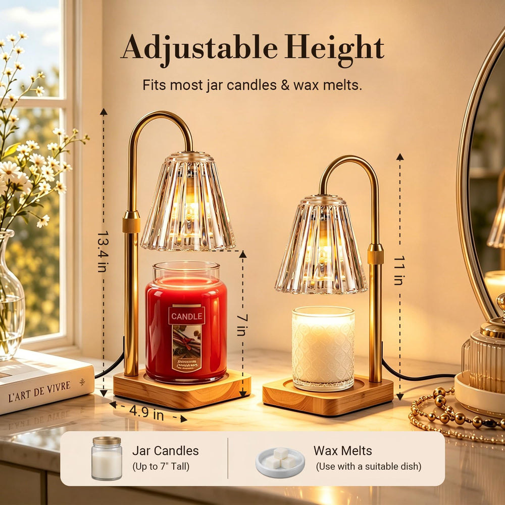 Marycele height adjustment showing 3 to 7 inch range for varied candle sizes