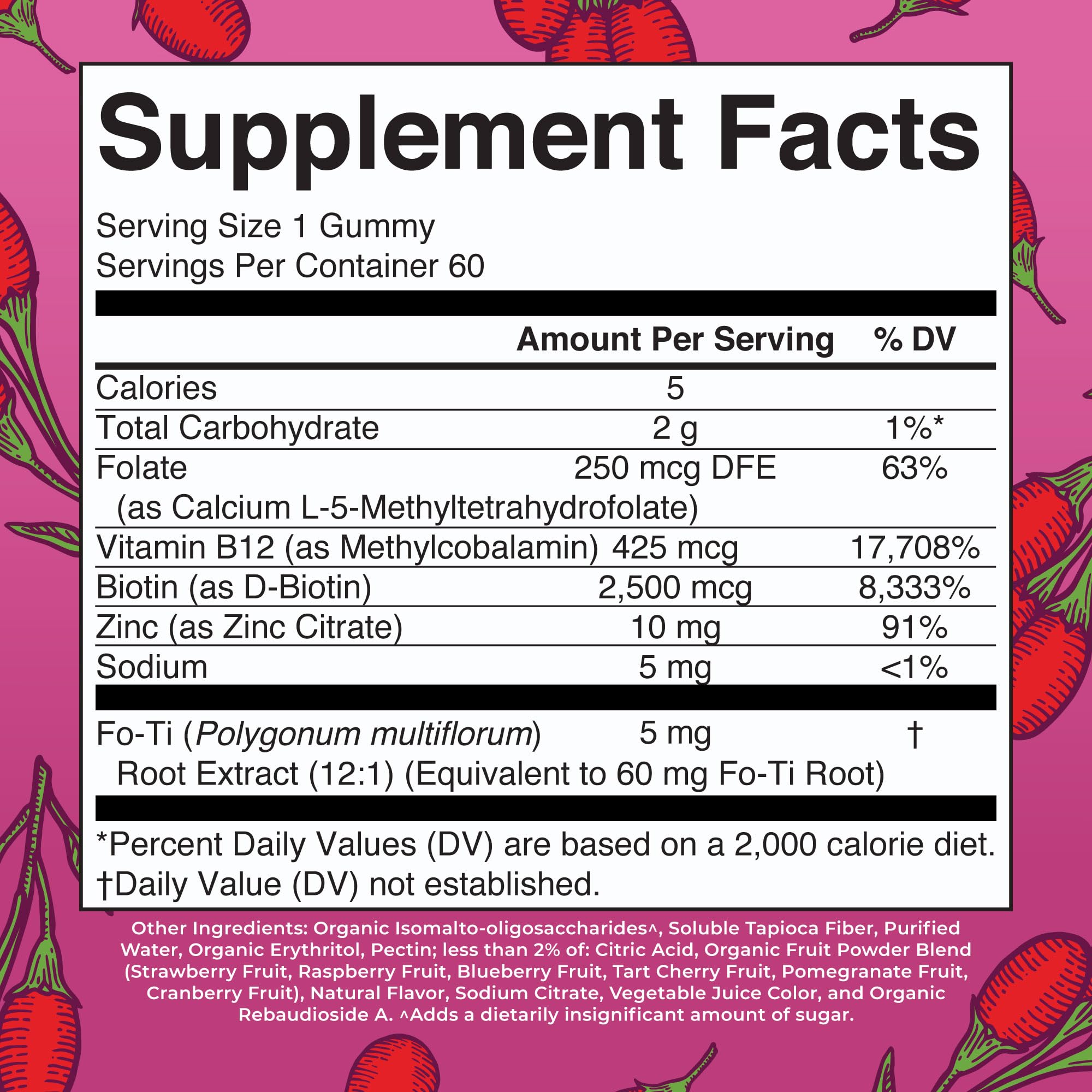 MARYRUTH'S closeup of individual gummies highlighting chewable, sugar-free appeal