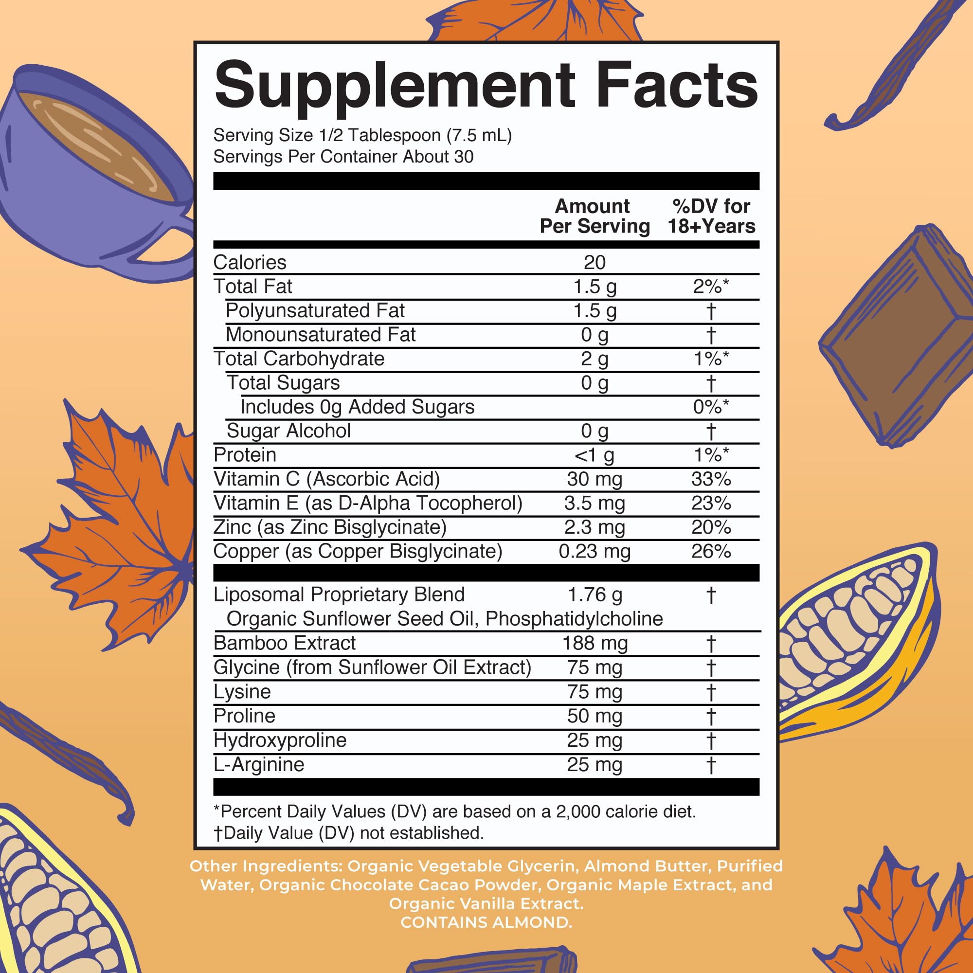 MARYRUTH'S close-up label reading ingredients and certifications