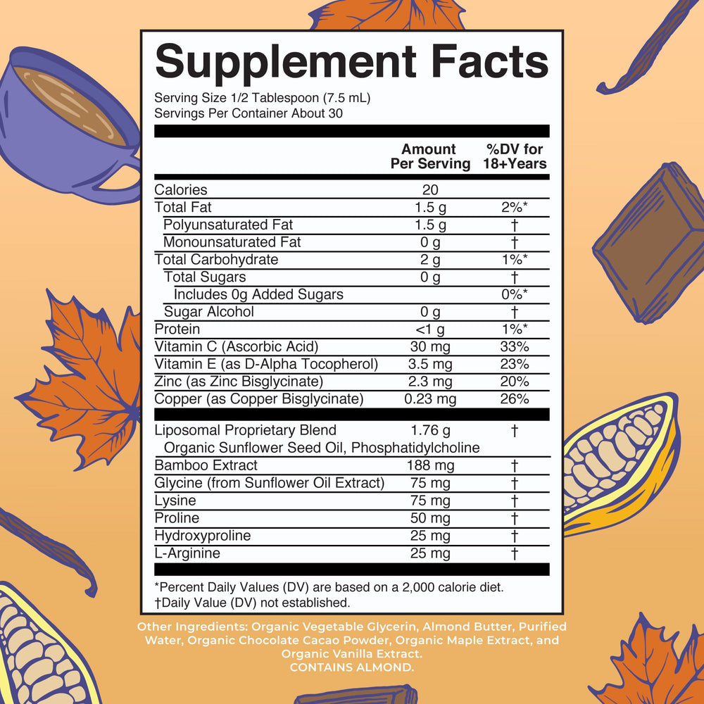 MARYRUTH'S close-up label reading ingredients and certifications