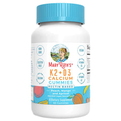 MARYRUTH'S front bottle image showing gummy trio flavors and benefits