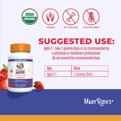 MARYRUTH'S gummies scattered beside a coin for visible size comparison