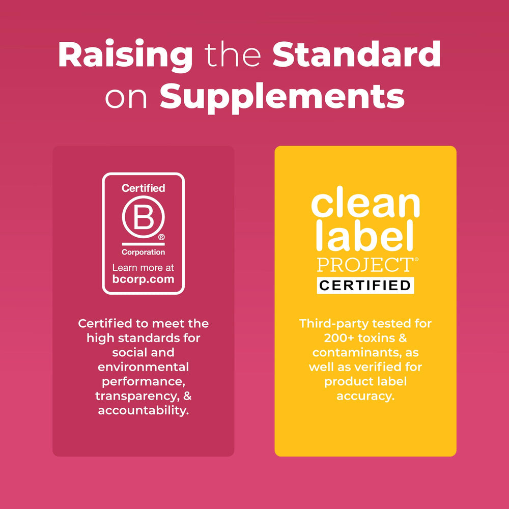 MaryRuth's ingredient label close-up highlighting vegan, non-GMO benefits