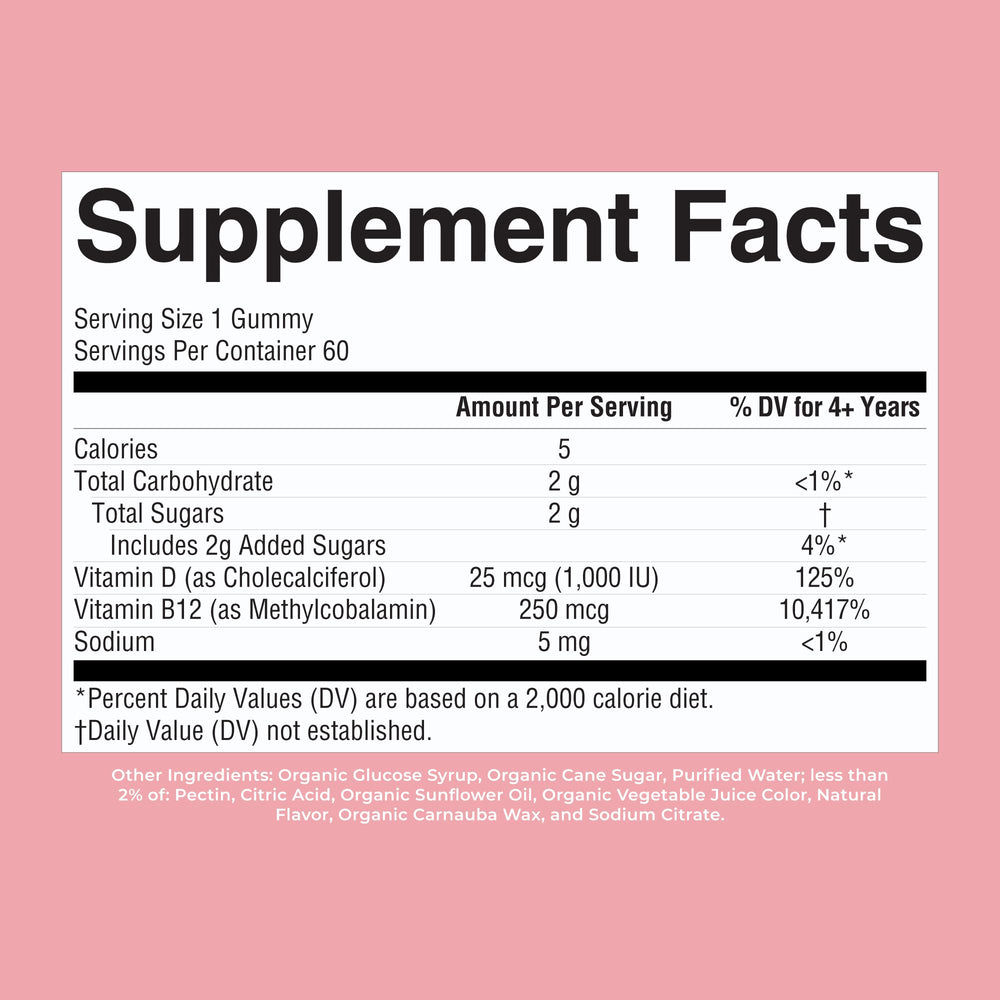 MARYRUTH'S side label showing supplement facts and ingredient transparency