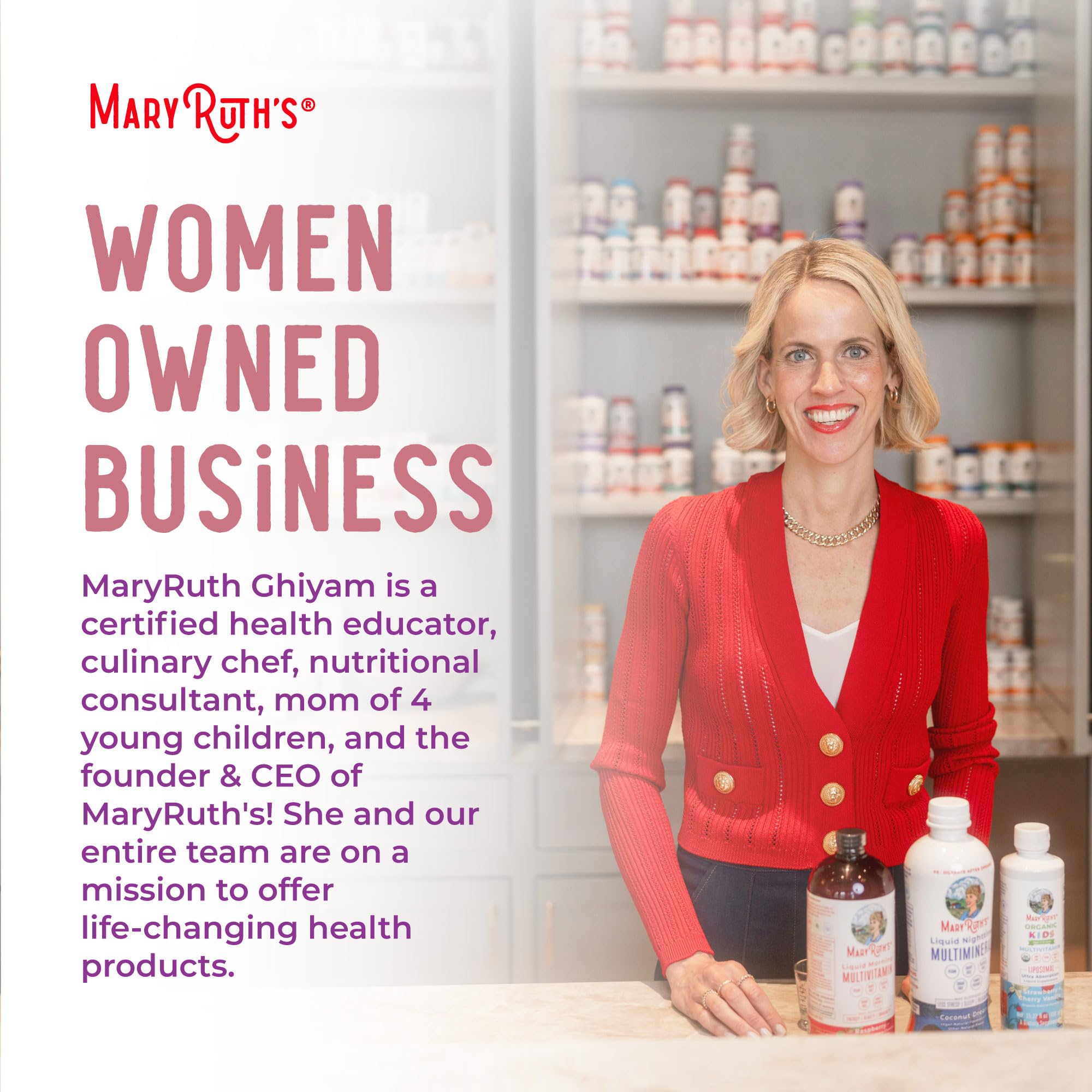 MARYRUTH'S drops mixed into formula demonstrating simple serving option