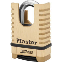 Master Lock 1177D shrouded body side profile showing reduced shackle exposure