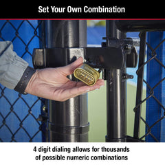 Master Lock 175DLH body material detail highlighting brass corrosion resistance