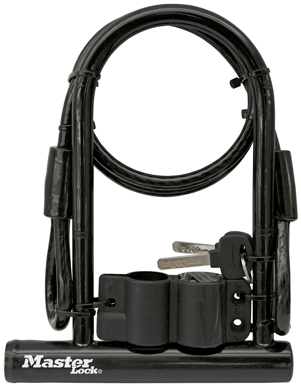 Master Lock carrier bracket mounted on bike frame for easy transport benefit