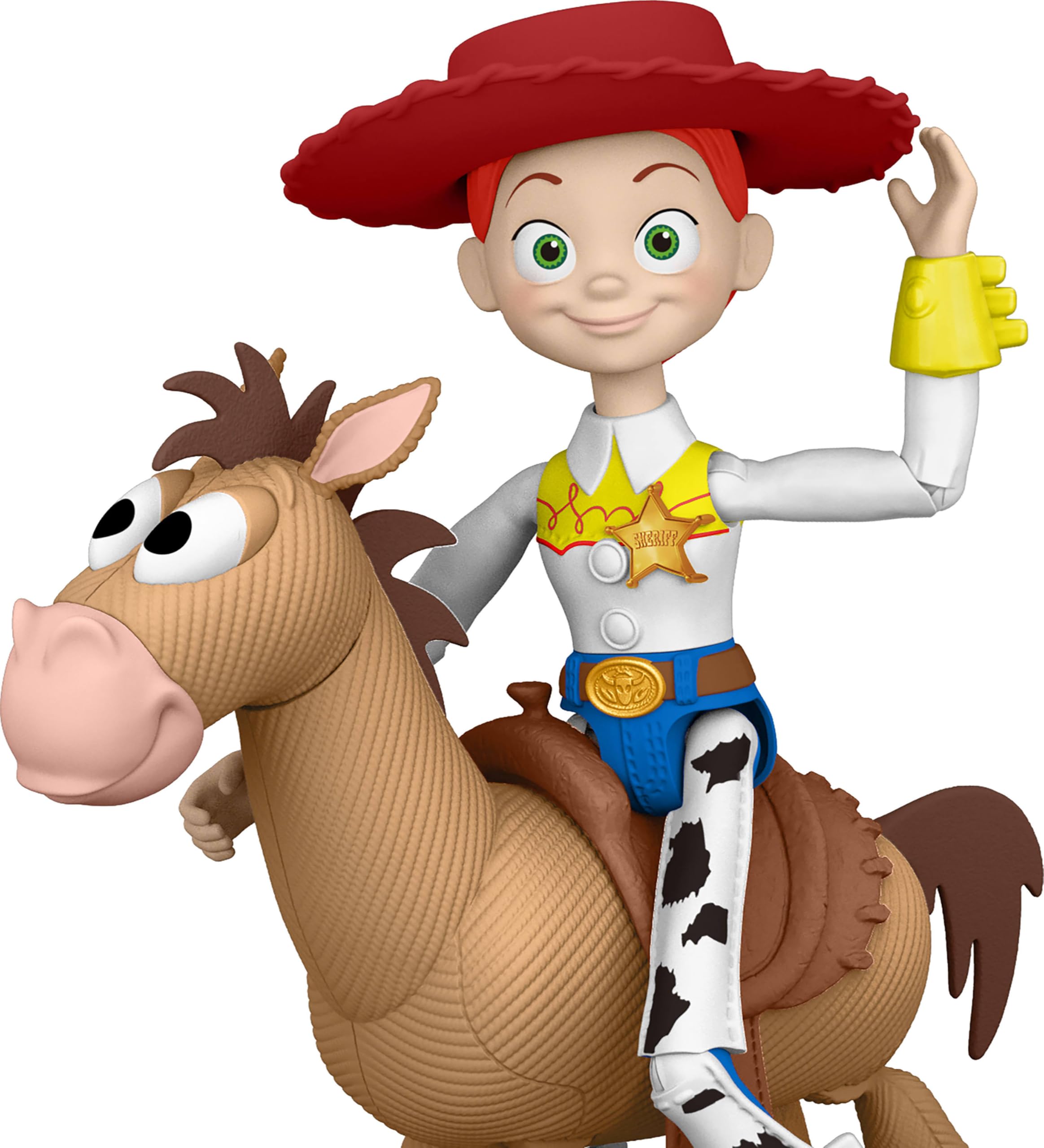 Mattel Bullseye side profile highlighting articulation and playability