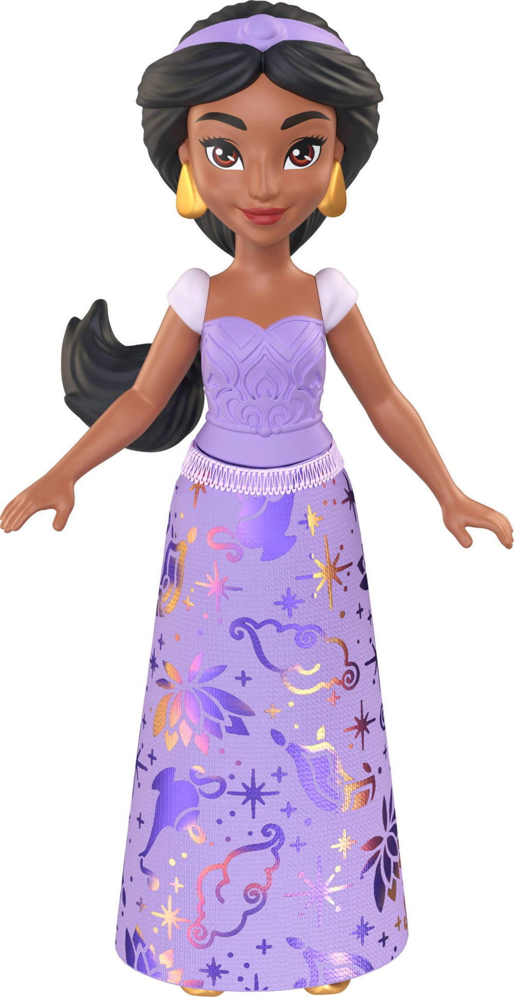 Mattel Disney Princess close-up of costume detail showing fabric colors and removable skirt feature