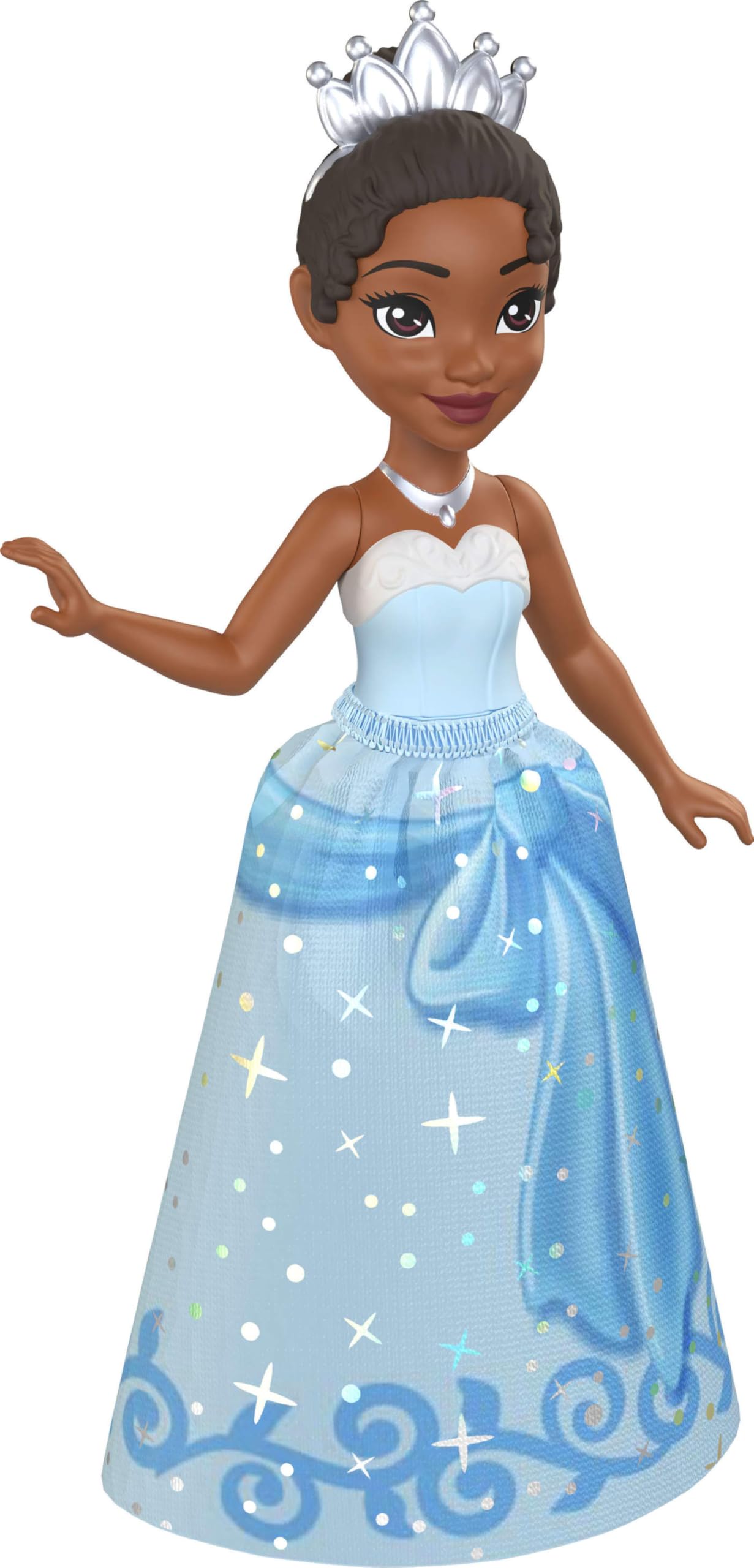 Mattel Disney Princess beside ruler to show 3.5-inch scale and portability for travel