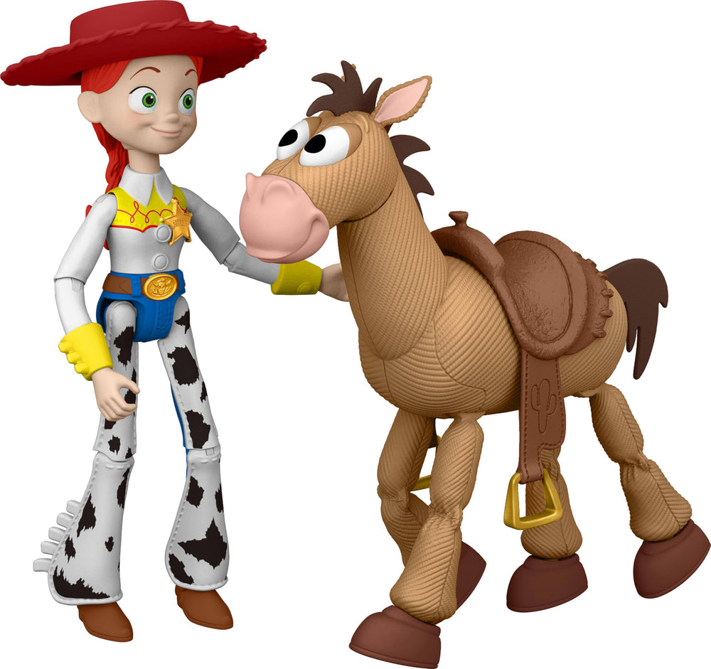 Mattel Jessie riding Bullseye in action demonstrating pose options